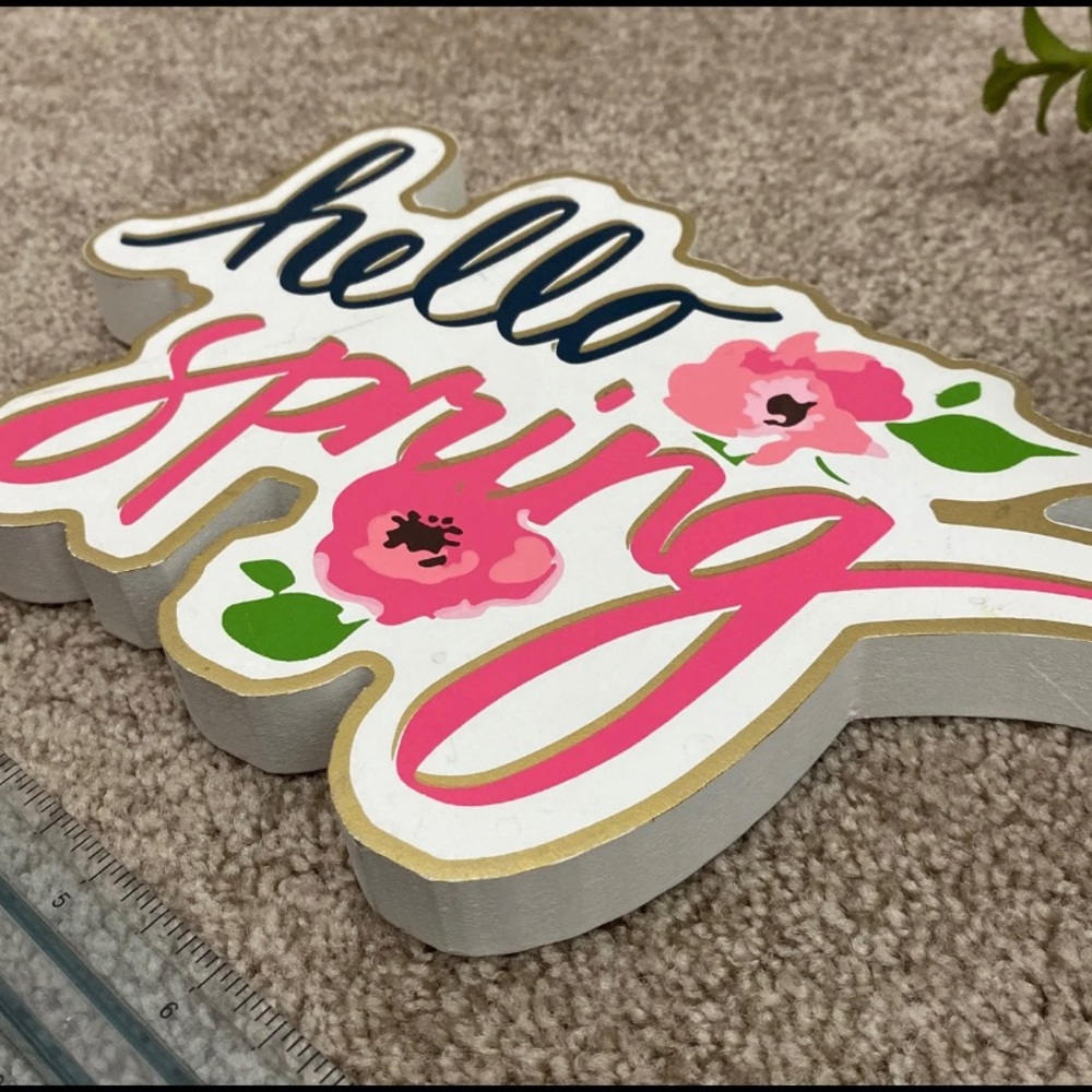 Hello Spring Decorative Pillow & Sign - Picture 5 of 5